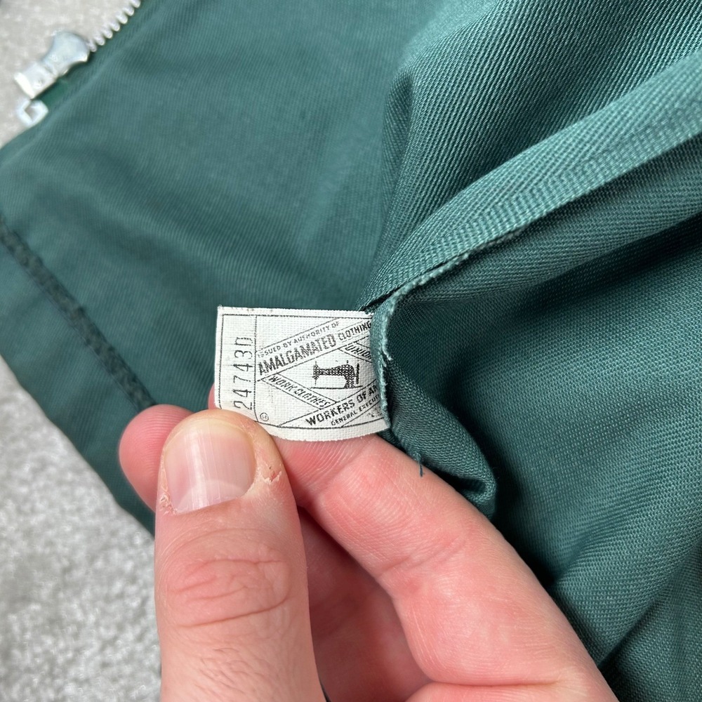 True Vintage 60s Big Mac Penn Prest Work Jacket Men's XL Green Full Zip Workwear - Picture 3 of 16